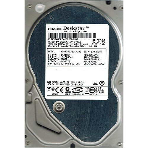 0A37772 Жорсткий диск IBM Lenovo 320GB 7200RPM SATA 3Gbps 8MB Cache 3.5"