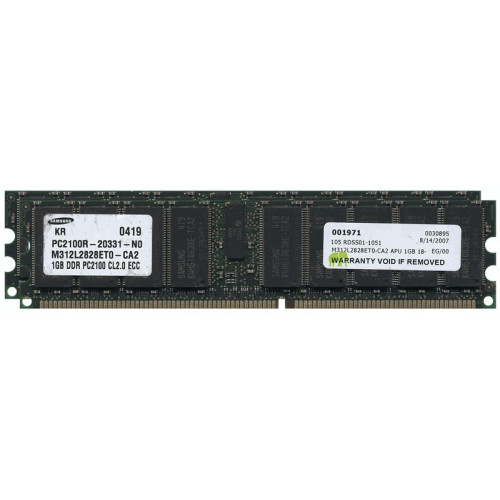 187420-B21 Оперативна пам'ять HP 2GB Kit (2x1GB) PC1600 DDR-200MHz ECC Reg