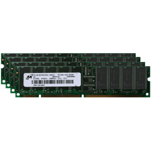 189082-B21 Оперативна пам'ять HP 2GB Kit (4 X 512MB) 100MHz ECC Reg DIMM for ProLiant ML570 / DL580