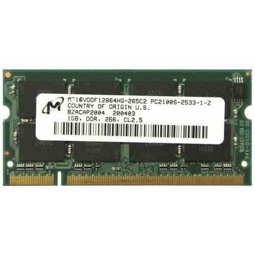 314114-B25 Оперативна пам'ять HP 1GB DDR-266MHz non-ECC Unbuffered CL2.5 200-Pin SoDimm