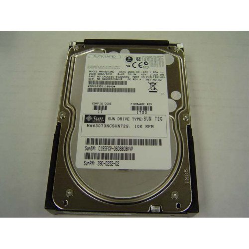 390-0252 Жорсткий диск Sun 73GB 3.5'' 10000 RPM Ultra-320