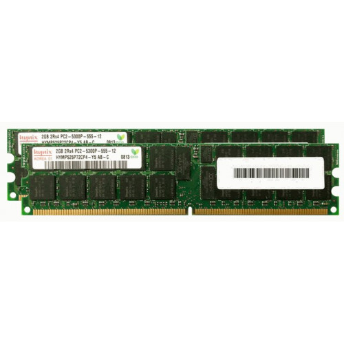 408853-B21 Оперативна пам'ять HP 4GB Kit (2x2GB) PC2-5300 DDR2-667MHz ECC Registered