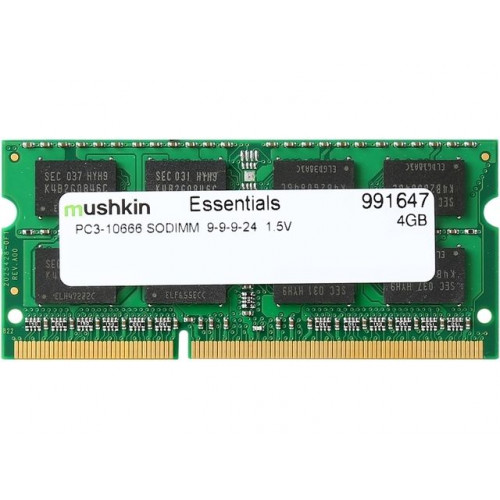 Оперативна пам'ять Mushkin DDR3 SO-DIMM 4GB 1333MHz, CL9, Essentials (991647)