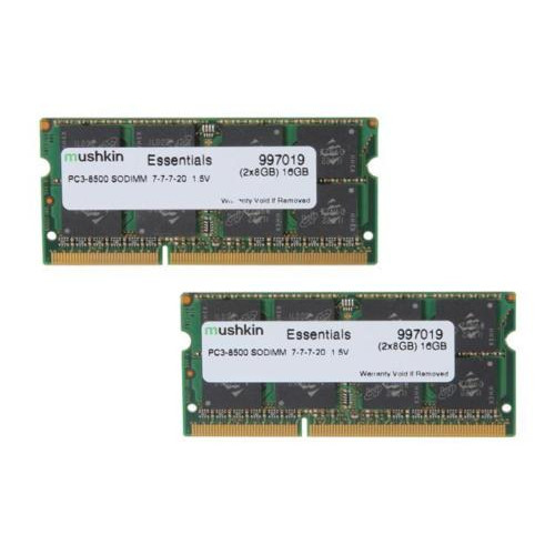 Оперативна пам'ять Mushkin DDR3 SO-DIMM 16GB (2x 8GB) 1066MHz CL7 (997019)