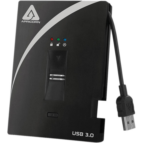 A25-3BIO256-2000 Жорсткий диск Apricorn 2TB Aegis Biometric USB 3.0 (256-Bit AES-XTS)