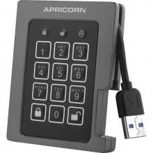 A25-3PL256-S1000 SSD Накопичувач Apricorn 1TB Aegis Padlock USB 3.0 с PIN-доступом