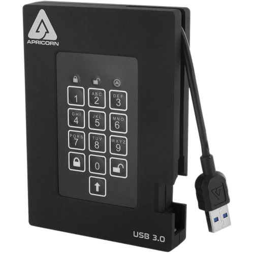 A25-3PL256-S256F SSD Накопичувач Apricorn Aegis Padlock Fortress 256GB USB 3.0 с PIN-доступом