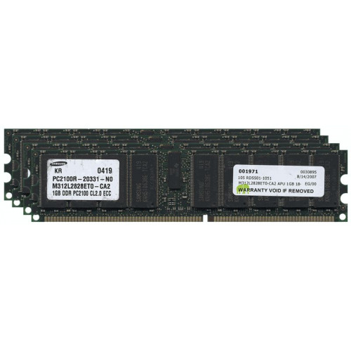 A9910A Оперативна пам'ять HP 4GB Kit (4x1GB) PC2100 DDR-266MHz ECC Registered