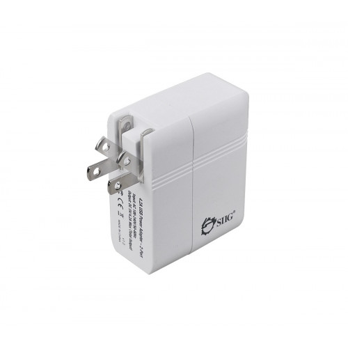 AC-PW0K12-S1 Зарядная станция SIIG 4.2A USB Power Adapter - 2-Port (White)