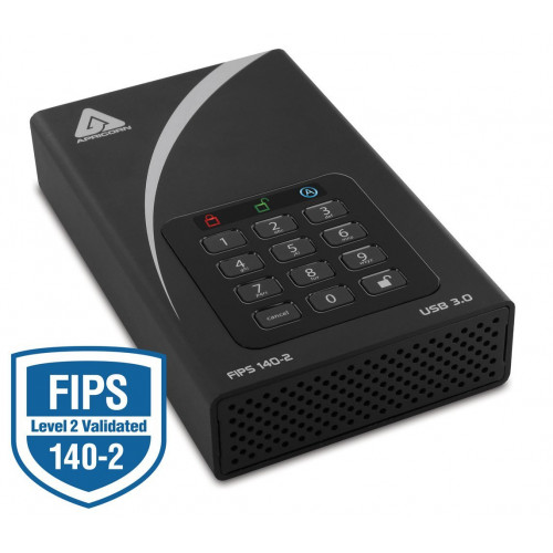 ADT-3PL256F-10TB Жорсткий диск Apricorn 3.5" Aegis 10TB USB 3.0 Padlock DT FIPS