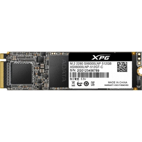 SSD Накопичувач ADATA XPG SX6000 Lite 512GB M.2 PCIe x4 NVMe (ASX6000LNP-512GT-C)