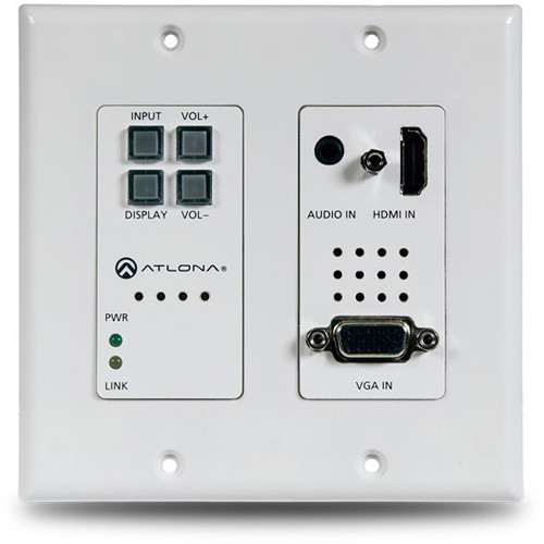 AT-HDVS-200-TX-WP Видео удлинитель/репитер ATLONA 2x1 HDMI & VGA Wall Plate Switcher with HDBaseT Ethernet Output