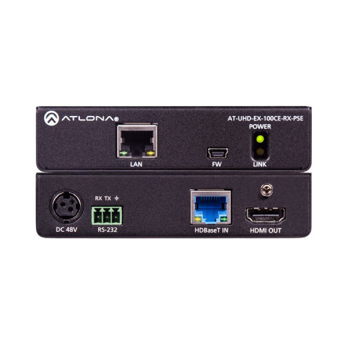 AT-UHD-EX-100CE-RX-PSE приемник видеосигнала ATLONA 4K/UHD HDMI over HDBaseT Receiver with Ethernet, Control, & PoE (328')