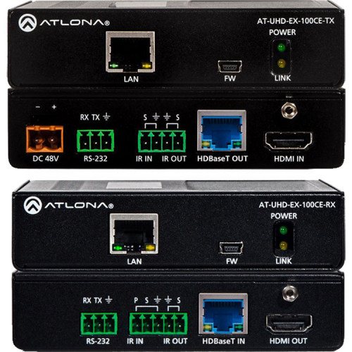 AT-UHD-EX-100CE-TX передатчик видеосигнала ATLONA 4K/UHD HDMI Transmitter over 100M HDBaseT with Ethernet, Control, and PoE