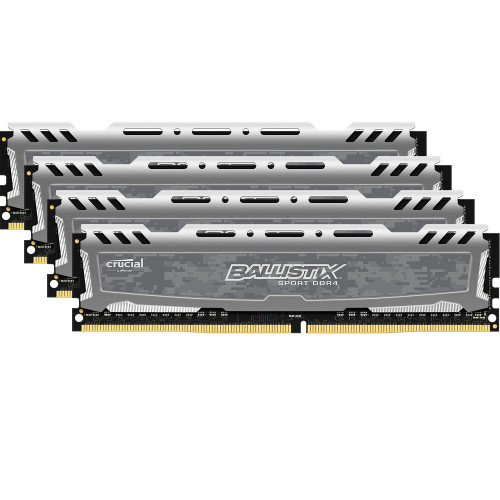 BLS4K4G4D26BFSB Оперативна пам'ять CRUCIAL Ballistix 16GB Sport LT Series DDR4 2666MHz DR UDIMM Kit (4 x 4GB Gray)