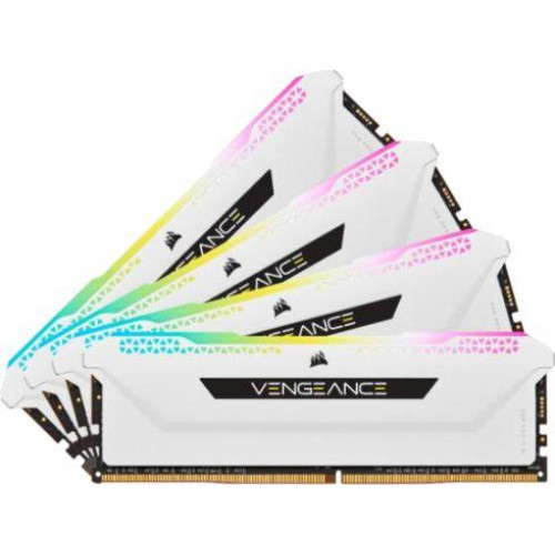 Оперативна пам'ять Corsair Vengeance RGB PRO SL, DDR4, 32 GB, 3200MHz, CL16 (CMH32GX4M4E3200C16W)
