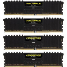 Оперативна пам'ять Corsair Vengeance LPX 32GB Kit (4x 8GB) DDR4-2666MHz CL16 black (CMK32GX4M4A2666C16)