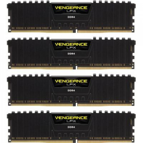 Оперативна пам'ять Corsair Vengeance LPX 32GB (4x8GB) DDR4 3200MHz C16 Kit - Black (CMK32GX4M4B3200C16)