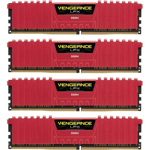 Оперативна пам'ять Corsair Vengeance LPX 16GB (4x4GB) DDR4 2400MHz C14 Kit - Red (CMK16GX4M4A2400C14R)