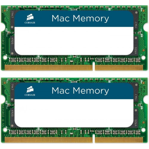 Оперативна пам'ять Corsair Mac SO-DIMM 16GB Kit (2x 8GB) DDR3L 1866MHz CL11 (CMSA16GX3M2C1866C11)