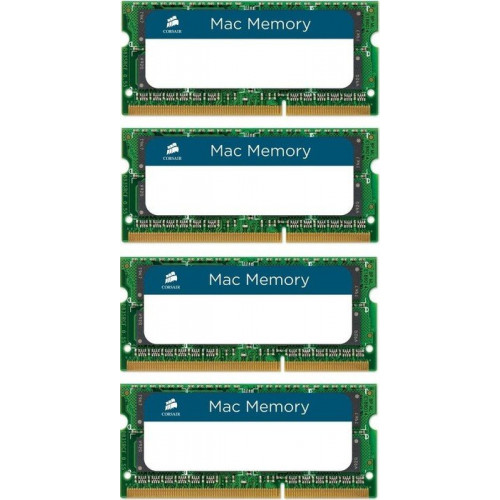 Оперативна пам'ять Corsair Mac SO-DIMM 32GB Kit (4x 8GB) DDR3L 1866MHz CL11 (CMSA32GX3M4C1866C11)