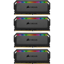 Оперативна пам'ять Corsair Dominator Platinum RGB DIMM Kit 32GB (4x 8GB) DDR4-3000MHz CL15-17-17-35 (CMT32GX4M4C3000C15)