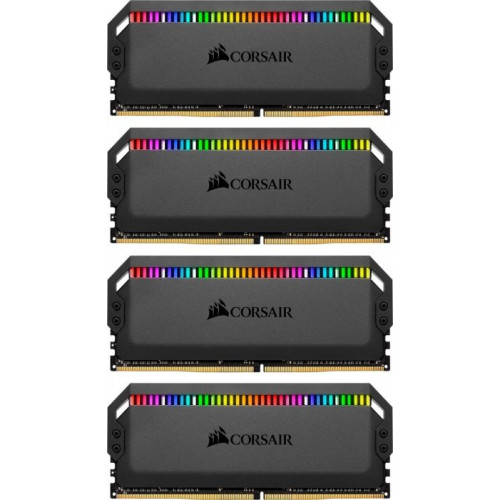 Оперативна пам'ять Corsair Dominator Platinum RGB DIMM Kit 32GB (4x 8GB) DDR4-3000MHz CL15-17-17-35 (CMT32GX4M4C3000C15)