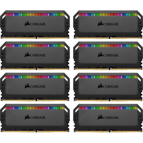 Оперативна пам'ять Corsair Dominator Platinum RGB DIMM Kit 64GB (8x 8GB) DDR4-3000MHz CL15-17-17-35 (CMT64GX4M8X3000C15)