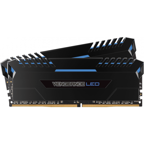 Оперативна пам'ять Corsair Vengeance LED DDR4 16GB (2x 8GB) 3000MHz CL16 blue (CMU16GX4M2D3000C16B)