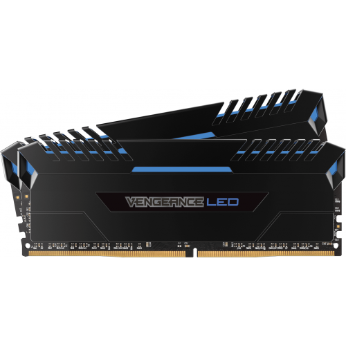 Оперативна пам'ять Corsair Vengeance LED DDR4 32GB (2x 16GB) 3000MHz CL16 Blue (CMU32GX4M2C3000C16B)