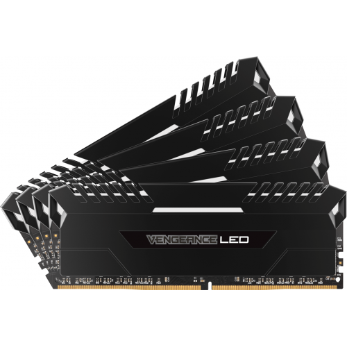 Оперативна пам'ять Corsair Vengeance LED DDR4, 32GB (4x 8GB) 3000MHz, CL16, White (CMU32GX4M4C3000C16)