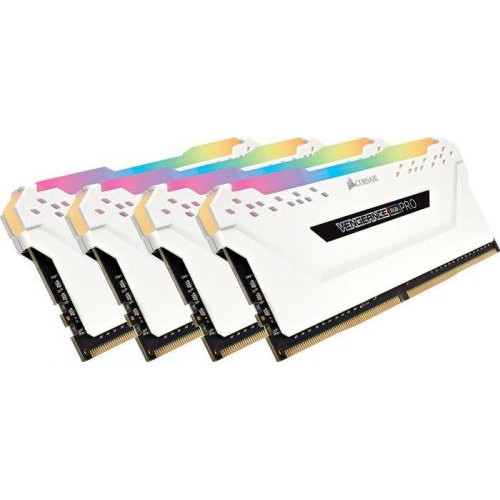 Оперативна пам'ять Corsair Vengeance RGB Pro DDR4 32GB (4x 8GB) 2666MHz CL16 (CMW32GX4M4A2666C16W)
