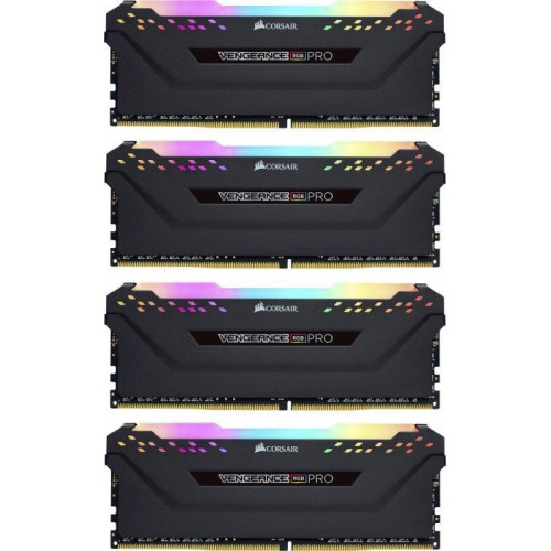 Оперативна пам'ять Corsair Vengeance RGB PRO, DDR4, 64 GB, 3600MHz, CL18 (CMW64GX4M4D3600C18)