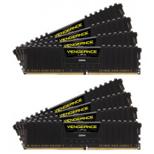 Оперативна пам'ять Corsair Vengeance LPX 128GB (8x 16GB) DDR4 2666MHz C16 Kit - Black (CMK128GX4M8A2666C16)