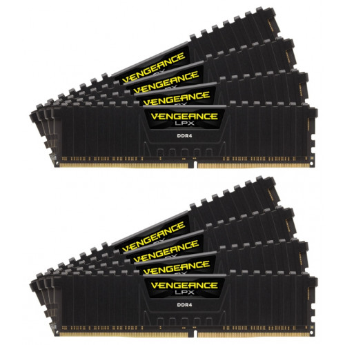 Оперативна пам'ять Corsair Vengeance LPX 128GB (8x16GB) DDR4 3000MHz C16 Kit - Black (CMK128GX4M8B3000C16)