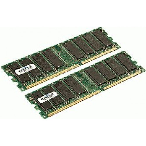 CT2KIT12872AA80E Оперативна пам'ять Crucial Kit 2GB (2x 1GB) DDR2-800MHz CL5 ECC Unbuffered DIMM