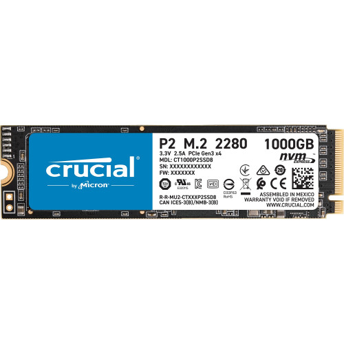 CT1000P2SSD8 SSD Накопичувач CRUCIAL P2 1000GB 3D Nand NVMe PCIE