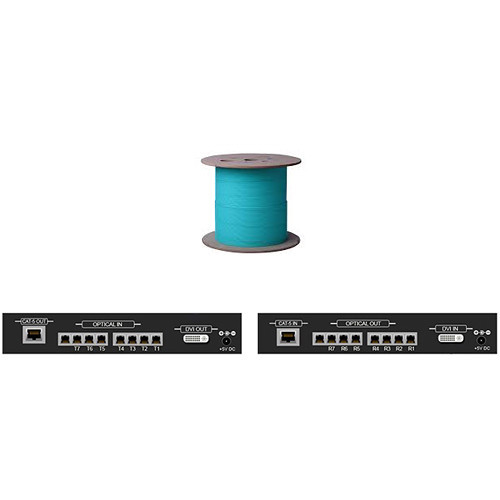 DVI-75-LC-DL Видео удлинитель/репитер APANTAC Dual/Single Link DVI Extender with 7 LC Fiber Optic and CAT5 Ports (Up to 246')