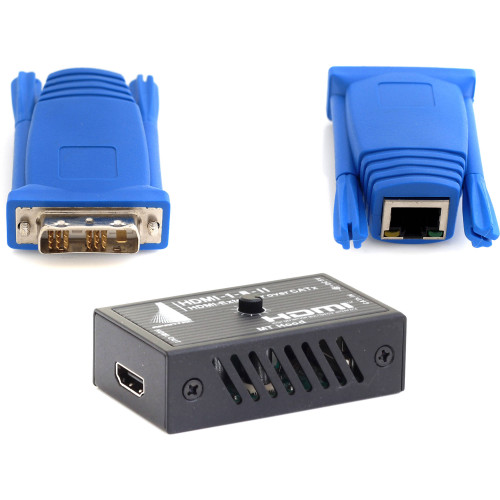 DVI-SET-1-II передатчик и приемник видеосигнала APANTAC DVI-D Transmitter to HDMI Receiver over CatX Set (115')