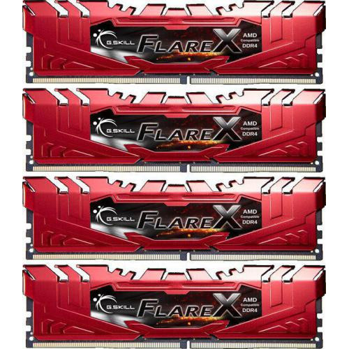 Оперативна пам'ять G.Skill Flare X DDR4, 64GB 4x16GB, 2133MHz, CL15 (F4-2133C15Q-64GFXR)