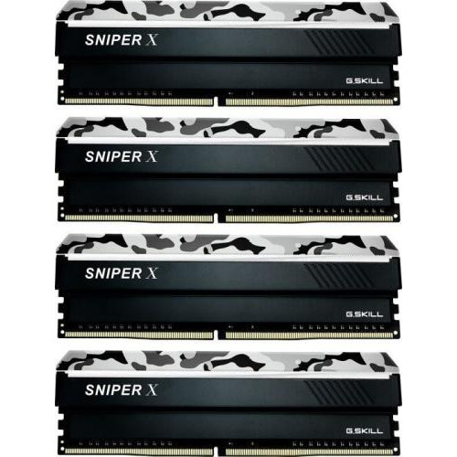 Оперативна пам'ять G.Skill Sniper X DDR4 32GB (4x 8GB) 3000MHz CL16 (F4-3000C16Q-32GSXWB)