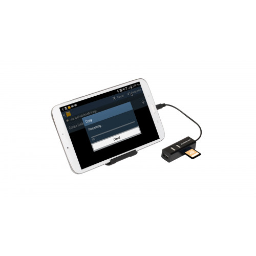 GOFRH202 Кард-ридер Iogear GoFor2+ -USB OTG Card Reader with Hub for Mobile Devices