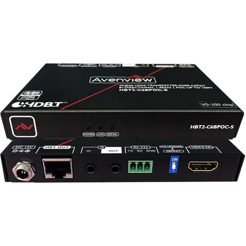 HBT2-C6BPOC-S приемник видеосигнала AVENVIEW 4K HDMI HDR HDBaseT Receiver with Bi-Directional IR / RS-232 / POC (4K 60 Hz, Cat 5/6/7)