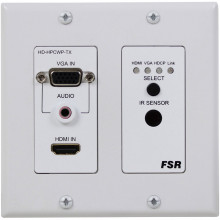 HD-HPCWP-TX передатчик видеосигнала FSR HD-HPCWP-Tx HDBaseT 2-Gang Decora-Style Wall Plate Transmitter (330' Range)