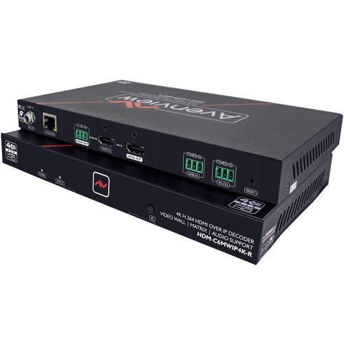 HDM-C6MWIP4K-SET передатчик и приемник видеосигнала AVENVIEW HDMI over IP Transmitter & Receiver Set with Seamless Switching & Videowall (H264, 480p to 4K 60)