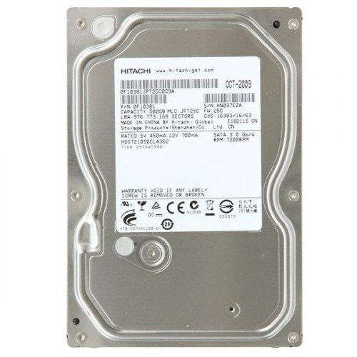 Жорсткий диск Hitachi (HGST) Deskstar 7K1000.C 500GB 3.5" SATA 3Gb/s (0F10381/HDS721050CLA362)