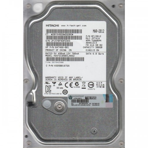 HDS721050CLA662 0F15012 Жорсткий диск Hitachi (HGST) HDS721050CLA662 0F15012