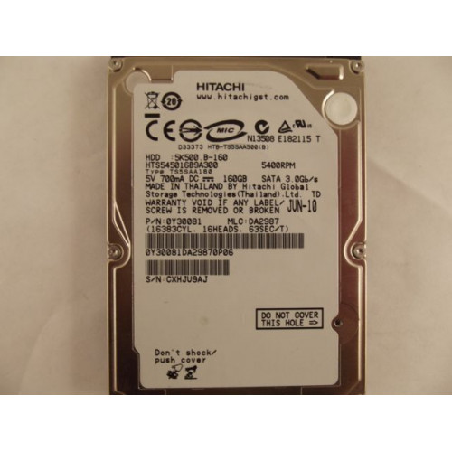 HTS545016B9A300 0Y30081 Жорсткий диск Hitachi (HGST) HTS545016B9A300 0Y30081