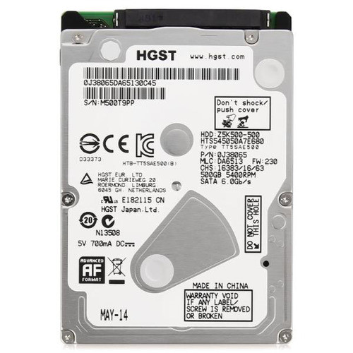 HTS545050A7E680 0J38065 Жорсткий диск Hitachi (HGST) Travelstar Z5K500 500GB 2.5" SATA 6Gb/s