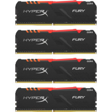 Оперативна пам'ять Kingston HyperX Fury RGB DIMM Kit 32GB, DDR4-2400, CL15-15-15 (HX424C15FB3AK4/32)